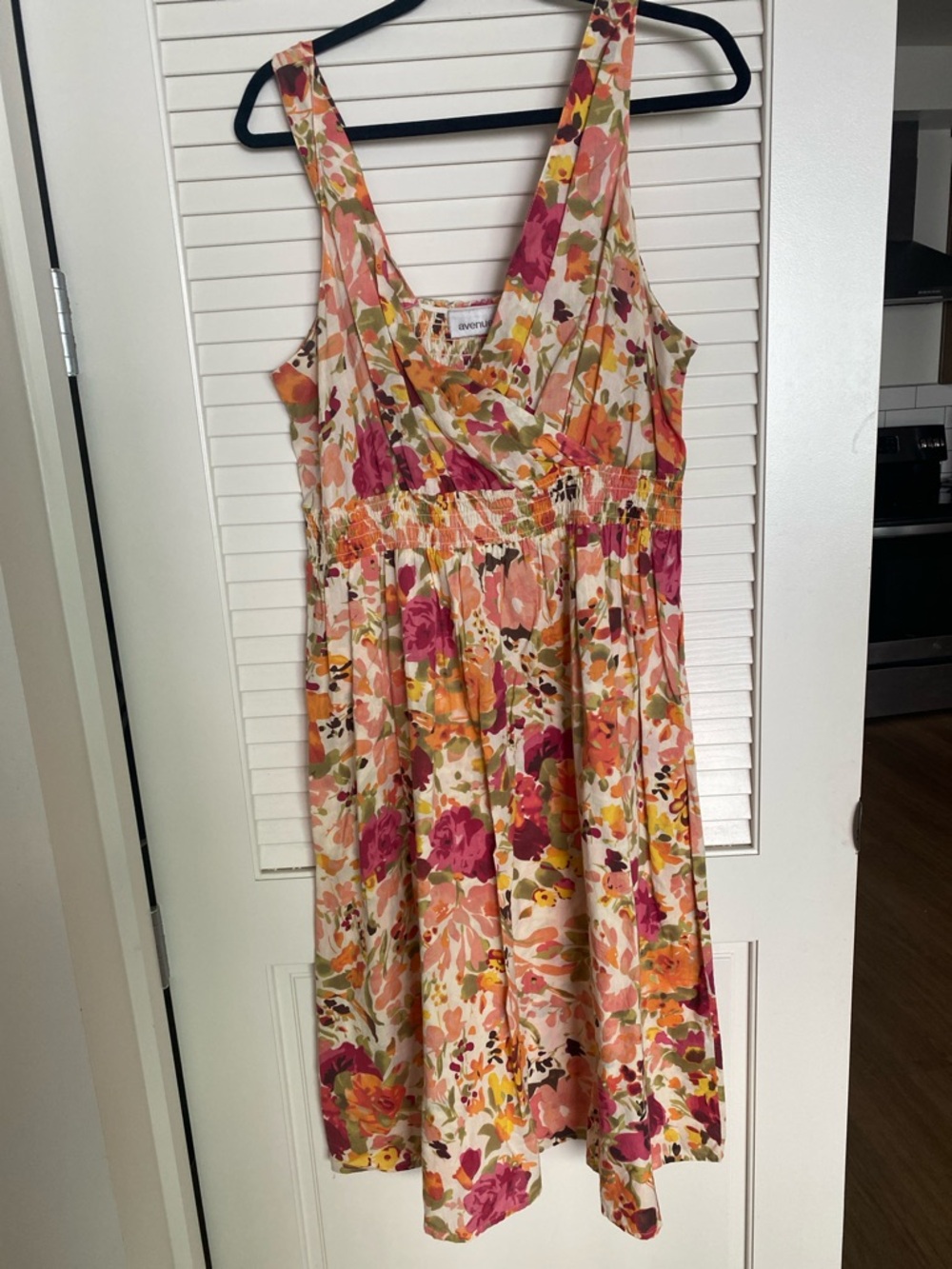 Avenue Floral Midi Sundress in Pink and Orange